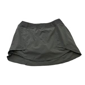 Oiselle Running Skort Womens 10 Black Athletic Skirt with Built-in Shorts
